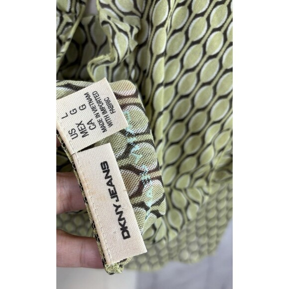 Vtg Y2K Babydoll Top Sz L Mesh Whimsigoth Fairy Grunge Indie Sleaze Green Ruffle - Picture 6 of 15